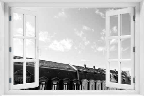 Fototapeta Naklejka Na Ścianę Okno 3D - rooftop and windows of residential building