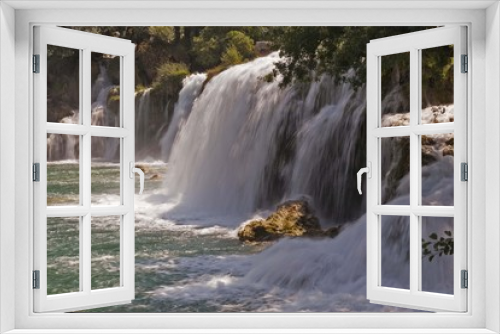 Fototapeta Naklejka Na Ścianę Okno 3D - Nationalpark Krka Kroatien Adria Wasserfall