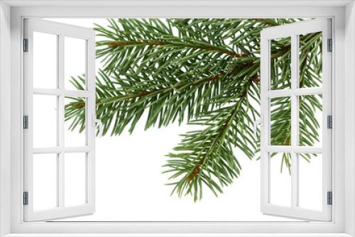 Fototapeta Naklejka Na Ścianę Okno 3D - Fir tree branch. Pine branch. Christmas background.