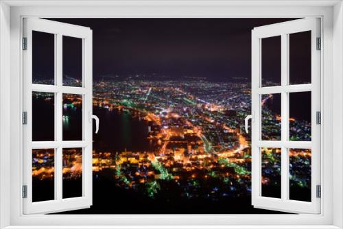 Fototapeta Naklejka Na Ścianę Okno 3D - 北海道　函館表夜景　函館山からの風景