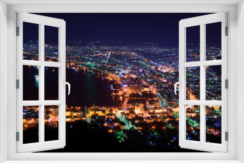 Fototapeta Naklejka Na Ścianę Okno 3D - 北海道　函館表夜景　函館山からの風景