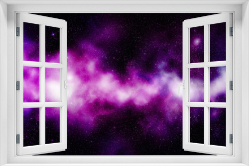 Fototapeta Naklejka Na Ścianę Okno 3D - Purple Universe milky way space galaxy with stars and nebula.