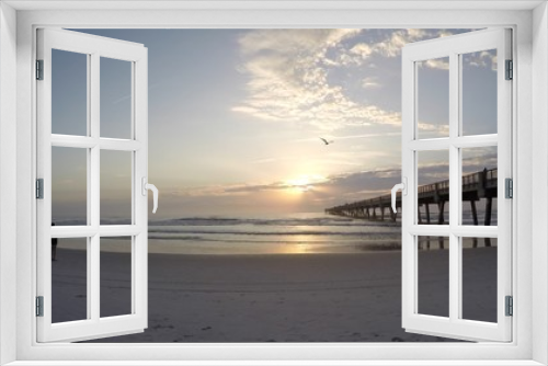 Fototapeta Naklejka Na Ścianę Okno 3D - Sunrise on Jax Beach
