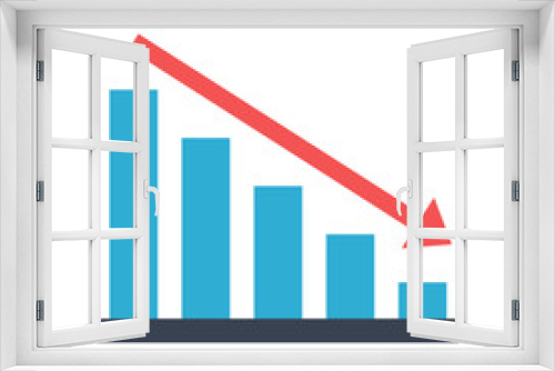 Bar Chart Vector Icon. Flat icon isolated on the white background. Editable EPS file. Vector illustration.