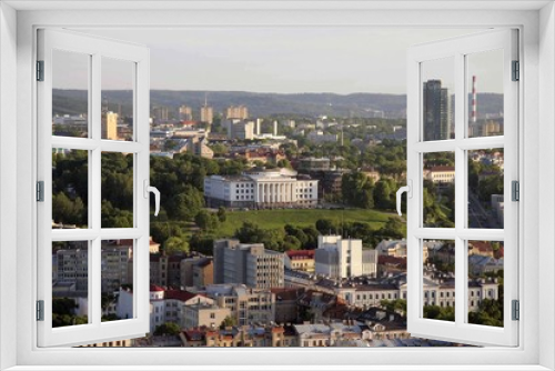 VILNIUS, LITHUANIA, View of a building situated on top of the Tauras hill in Vilnius, Lithuania.