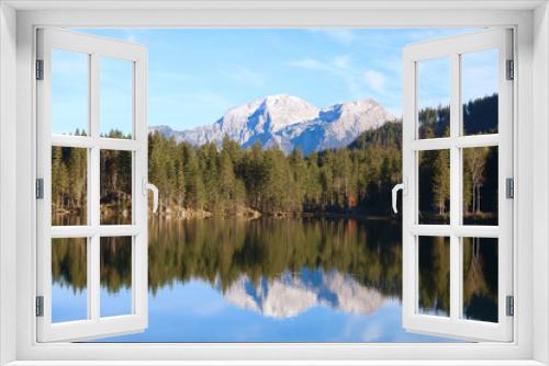 Fototapeta Naklejka Na Ścianę Okno 3D - Hintersee im Berchtesgadener Land mit Hoher Göll