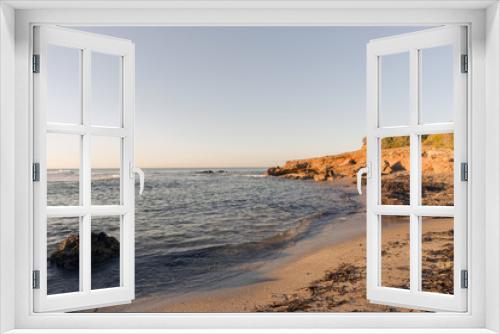 Fototapeta Naklejka Na Ścianę Okno 3D - The coast of Oropesa del Mar at a sunrise