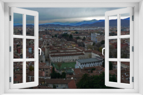 Panoramic view of Brescia, Lombardy, Italy