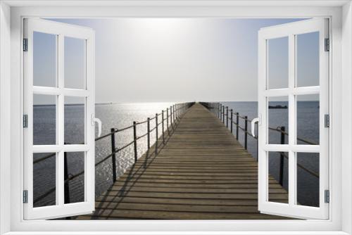 Fototapeta Naklejka Na Ścianę Okno 3D - The pier leaving far into the sea