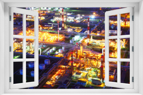 Fototapeta Naklejka Na Ścianę Okno 3D - Industrial zone. Industrial factory.Oil refinery.
