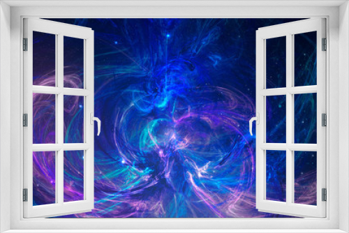 Fractal abstract background in violet and blue color