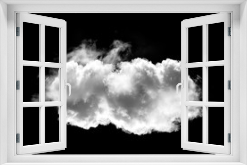 Fototapeta Naklejka Na Ścianę Okno 3D - Single cloud isolated over black background, 3D illustration