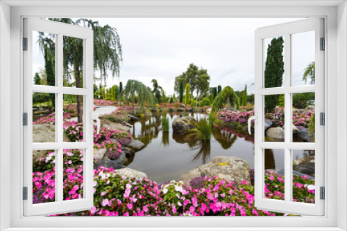 Fototapeta Naklejka Na Ścianę Okno 3D - Tropical garden, Norway