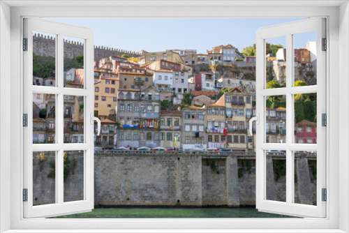 Fototapeta Naklejka Na Ścianę Okno 3D - Ribeira embankment in Porto
