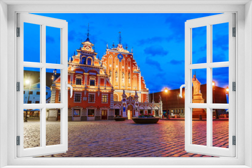 Fototapeta Naklejka Na Ścianę Okno 3D - Town Hall Square Riga, Latvia
