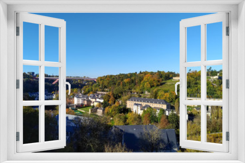 Fototapeta Naklejka Na Ścianę Okno 3D - Bridges and views of the city from above, Luxembourg