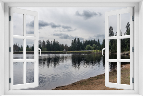 Fototapeta Naklejka Na Ścianę Okno 3D - The Silberteich lake  in Harz, Germany