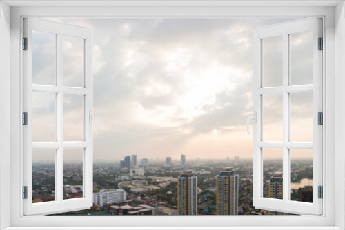 Fototapeta Naklejka Na Ścianę Okno 3D - Panorama in city