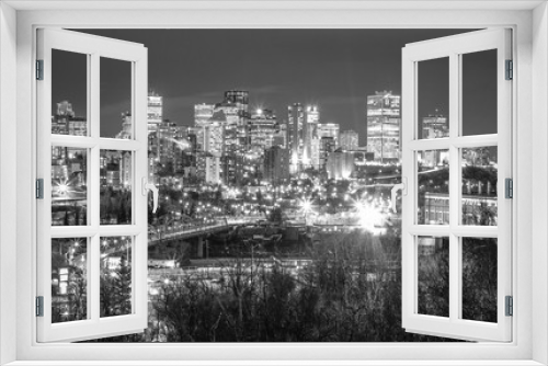 Fototapeta Naklejka Na Ścianę Okno 3D - Edmonton River Valley Skyline
