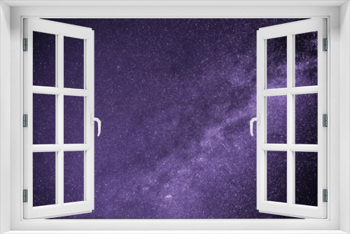 Fototapeta Naklejka Na Ścianę Okno 3D - Background of starry purple night sky with the Milky Way