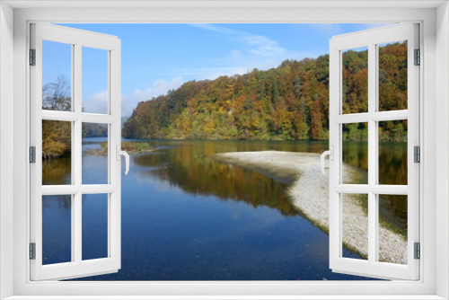 Fototapeta Naklejka Na Ścianę Okno 3D - Le Rhin en automne - Suisse