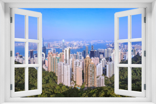 Fototapeta Naklejka Na Ścianę Okno 3D - Scenery from Victoria Peak, Hong Kong, China