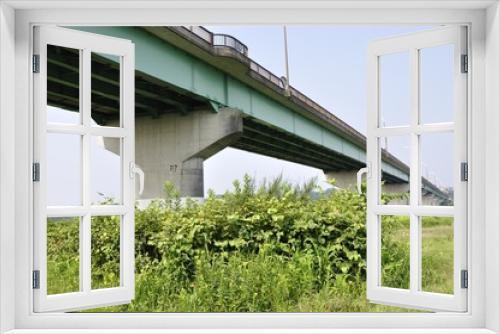 Fototapeta Naklejka Na Ścianę Okno 3D - 相模川に架かる橋 座架依橋