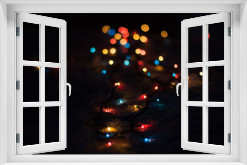 Fototapeta Naklejka Na Ścianę Okno 3D - Christmas lights