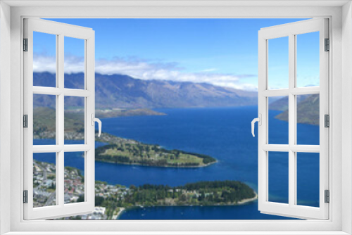 Fototapeta Naklejka Na Ścianę Okno 3D - queenstown panorama