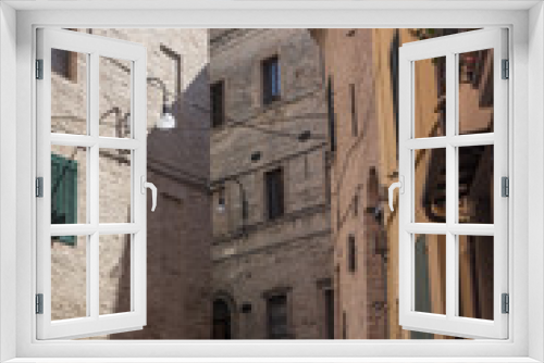 Fototapeta Naklejka Na Ścianę Okno 3D - Appignano (Marches, Italy), historic village