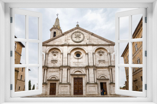 Santa Maria Assunta's Cathedral, Pio II Square, Pienza, Tuscany, Italy