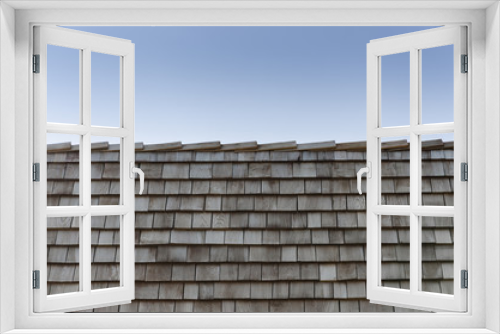 Fototapeta Naklejka Na Ścianę Okno 3D - Wooden texture roof