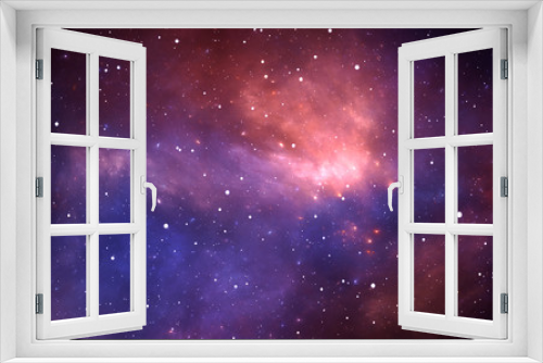 Fototapeta Naklejka Na Ścianę Okno 3D - Space background with nebula and stars
