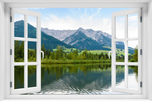 Fototapeta Naklejka Na Ścianę Okno 3D - Lake Walchsee  at summer day, Austria Tyrol