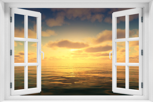 Fototapeta Naklejka Na Ścianę Okno 3D - beautifully sunset over ocean