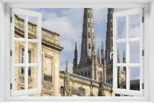 Fototapeta Naklejka Na Ścianę Okno 3D - Spires of Cathedral Church; Bordeaux