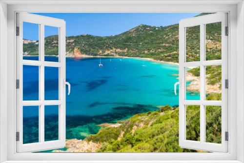 Fototapeta Naklejka Na Ścianę Okno 3D - Coastal landscape of South Corsica, summer