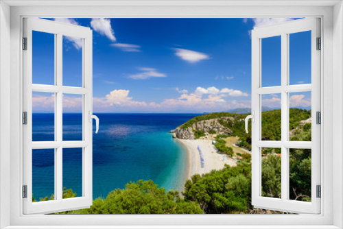 Fototapeta Naklejka Na Ścianę Okno 3D - The scenic Tsabou beach, a popular destination on the Greek island of Samos, Greece