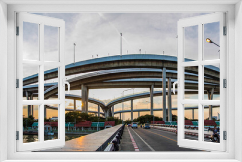 Fototapeta Naklejka Na Ścianę Okno 3D - Bhumibol Bridge, Bangkok, Thailand