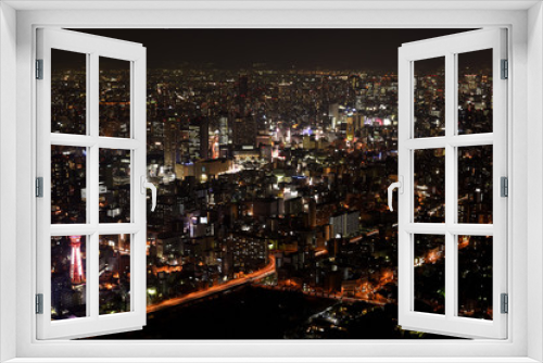 Fototapeta Naklejka Na Ścianę Okno 3D - 大阪の夜景