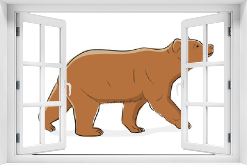 Fototapeta Naklejka Na Ścianę Okno 3D - Brown Wild Bear Vector Illustration