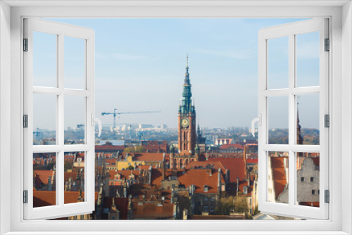 Fototapeta Naklejka Na Ścianę Okno 3D - Tower of City Hall, Gdansk