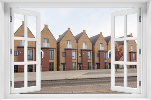 Fototapeta Naklejka Na Ścianę Okno 3D - First houses completed at North Stowe Cambridgeshire