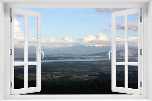 Fototapeta Naklejka Na Ścianę Okno 3D - Vue panoramique sur le lac d'Annecy, Haute Savoie, France