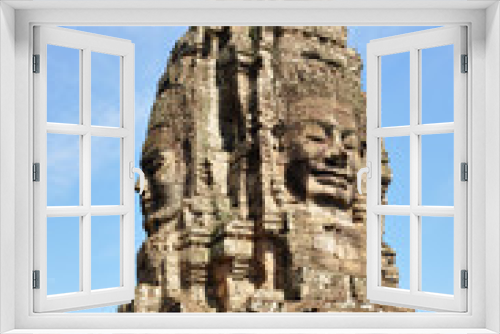 Fototapeta Naklejka Na Ścianę Okno 3D - Face of Bayon temple in Angkor Thom