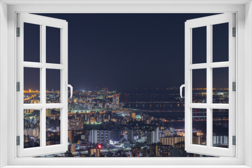 Fototapeta Naklejka Na Ścianę Okno 3D - 大阪梅田から見る夜景