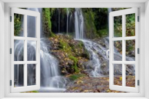 Fototapeta Naklejka Na Ścianę Okno 3D - Waterfall in the mountain