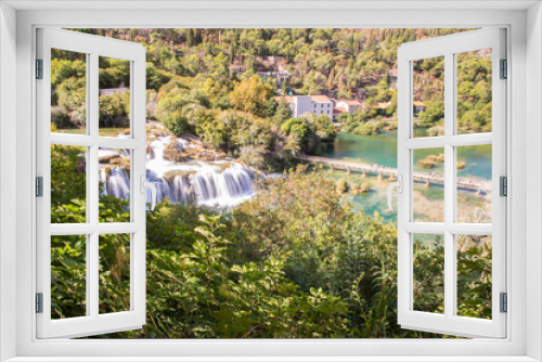 Fototapeta Naklejka Na Ścianę Okno 3D - beeindruckende Wasserfälle im Krka Nationalpark und im NP Plitvicer Seen