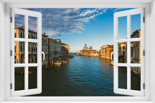 Fototapeta Naklejka Na Ścianę Okno 3D - Grand Canal and Basilica Santa Maria della Salute, Venice, Italy