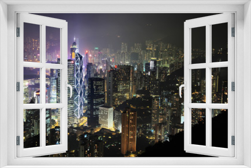 Fototapeta Naklejka Na Ścianę Okno 3D - Hong Kong Cityscape